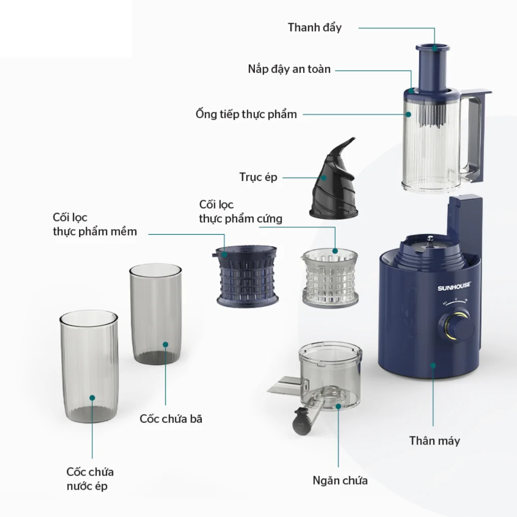 Máy Ép Chậm Sunhouse SHD5512 8