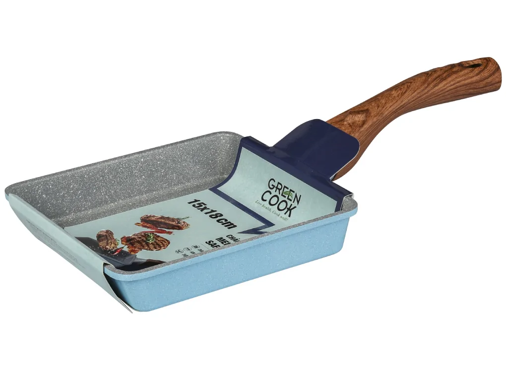 Chảo Đúc Men Đá Xanh Sapphire Greencook GCP09-1518IH 3