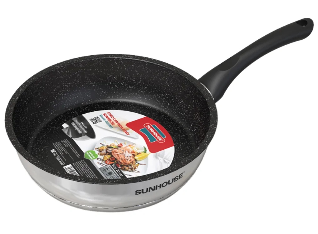 Chảo Inox 5 Đáy Sunhouse IN16M4 0