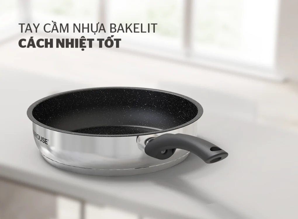 Chảo Inox 5 Đáy Sunhouse IN16M4 2