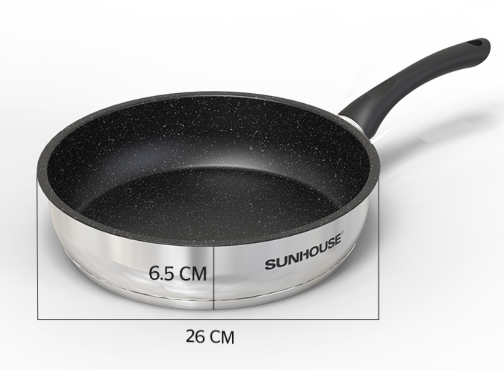 Chảo Inox 5 Đáy Sunhouse IN26M4 5