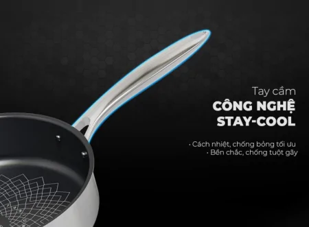 Chảo Inox 3 lớp Ultra Titanium Sunhouse STI26M 5