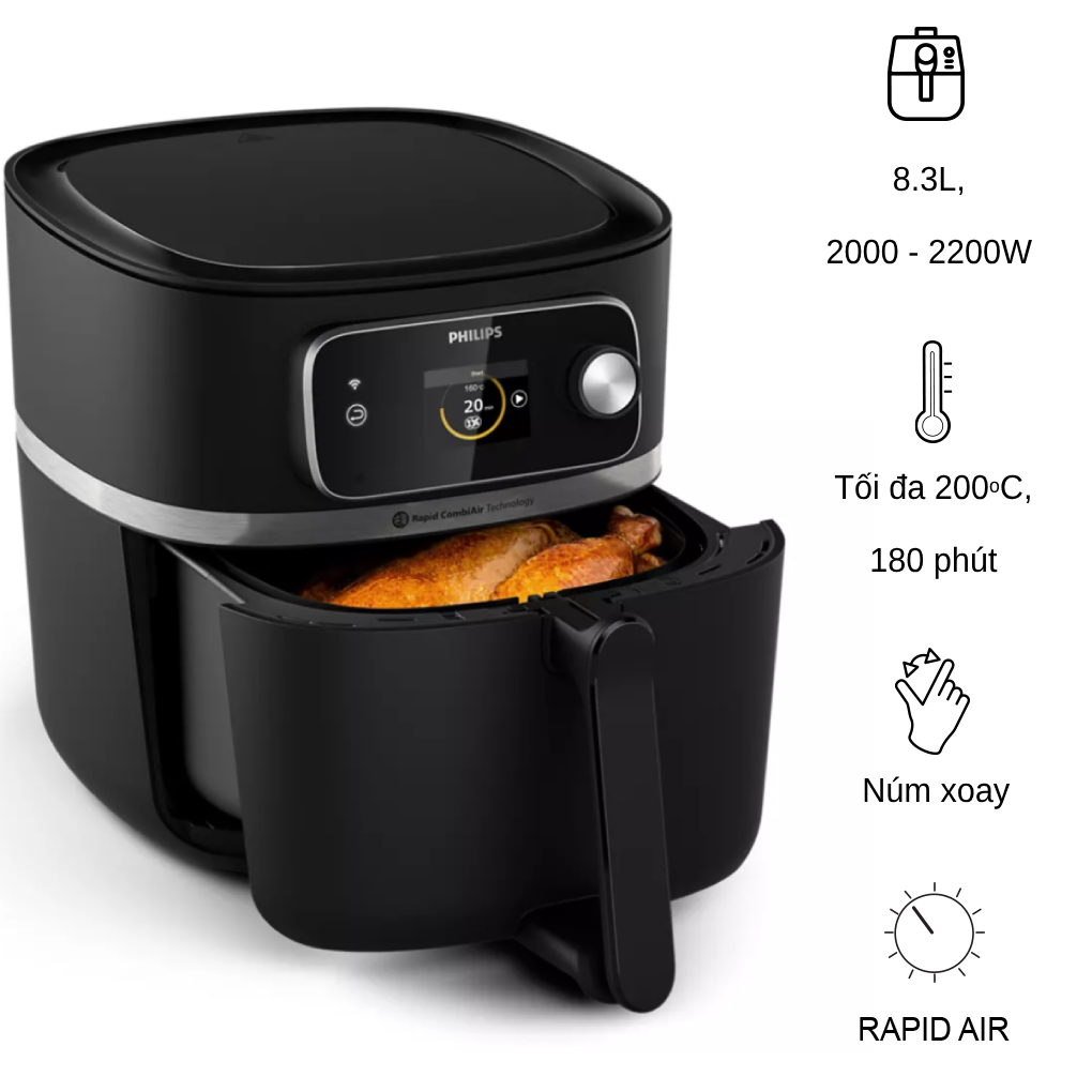 Nồi Chiên Không Dầu HD9880/90