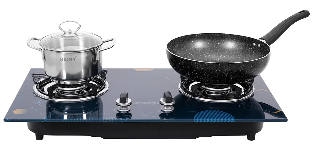 Bếp Gas Đôi Âm Kính Kangaroo KG536B 6