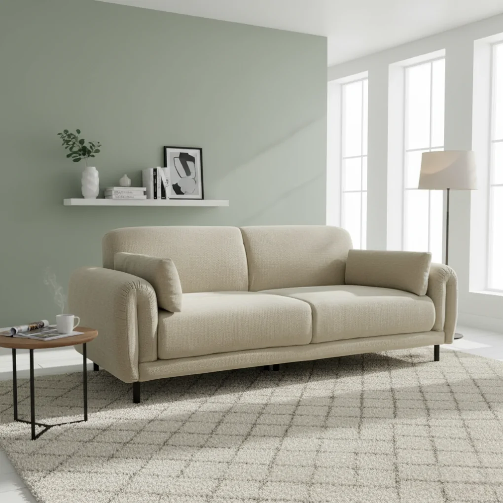 Sofa 3 Chỗ Vale 1307 Xám Đậm