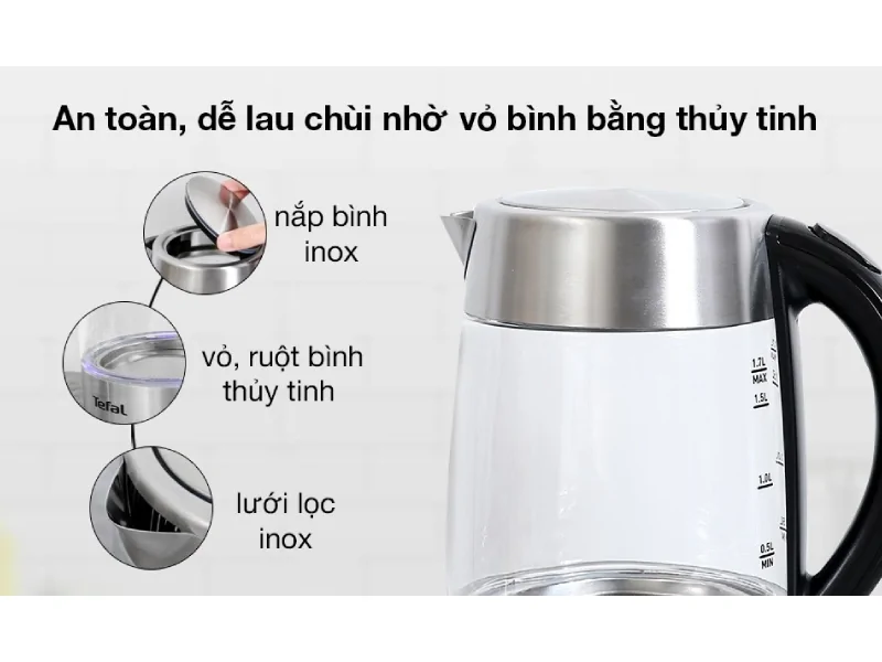 Bình Đun Siêu Tốc Tefal KI772D38 1.7 Lít 5