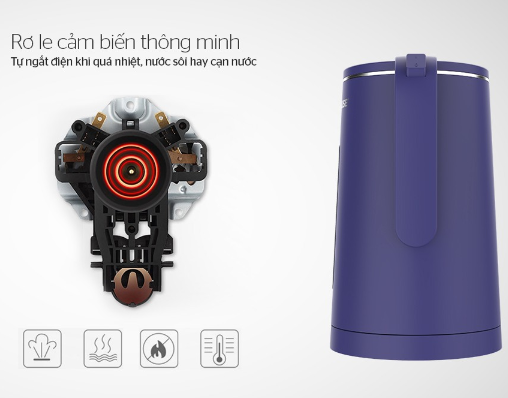 Ấm Siêu Tốc Inox 2 Lớp Sunhouse SHD1355 1.8 Lít 5