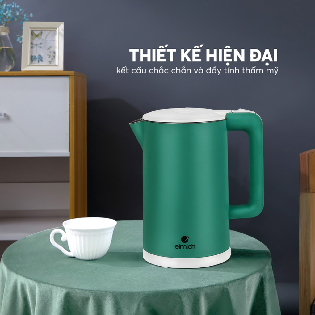 Ấm Đun Nước Siêu Tốc Elmich KEE 1774G 1.7 Lít 10