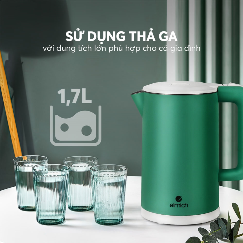 Ấm Đun Nước Siêu Tốc Elmich KEE 1774G 1.7 Lít 14