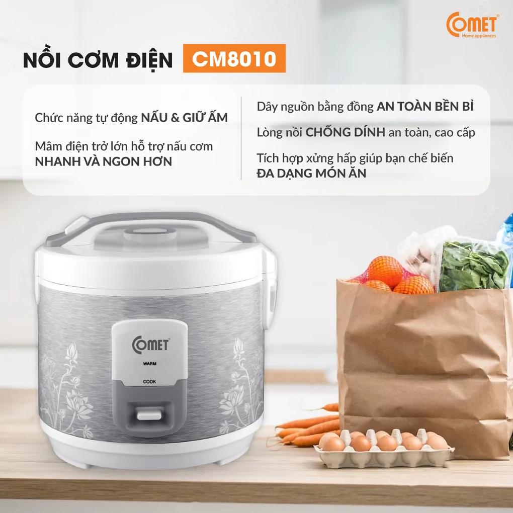 Nồi Cơm Điện Comet CM8010 1.8 Lít 1