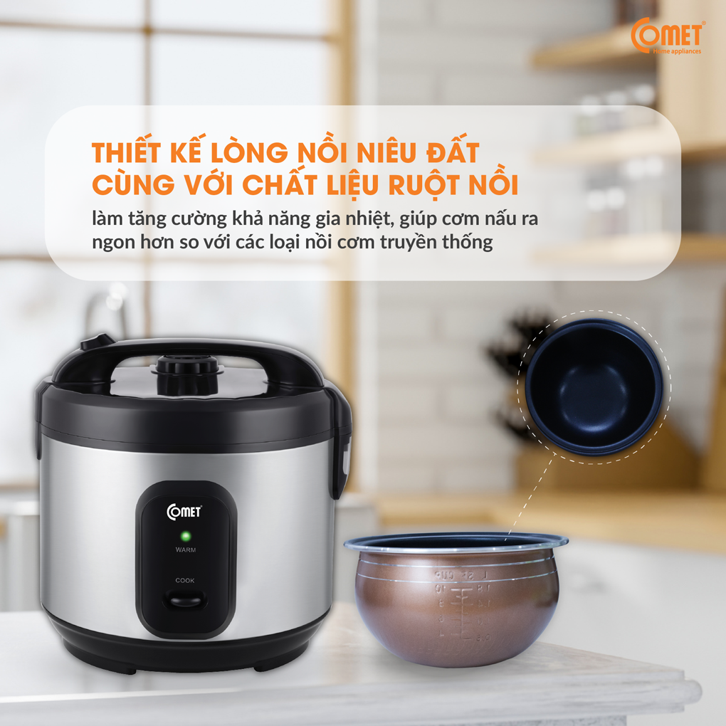 Nồi Cơm Điện Comet CM8068 1.8 Lít 6