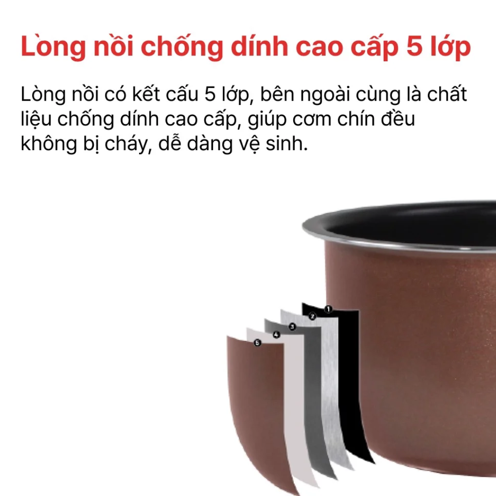Nồi Cơm Nắp Gài Happy Cook HCJ-080G 0.8 Lít 0