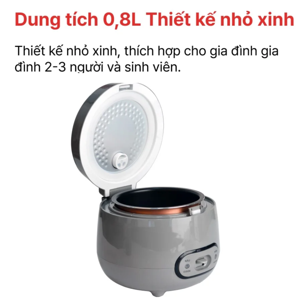Nồi Cơm Nắp Gài Happy Cook HCJ-080G 0.8 Lít 1