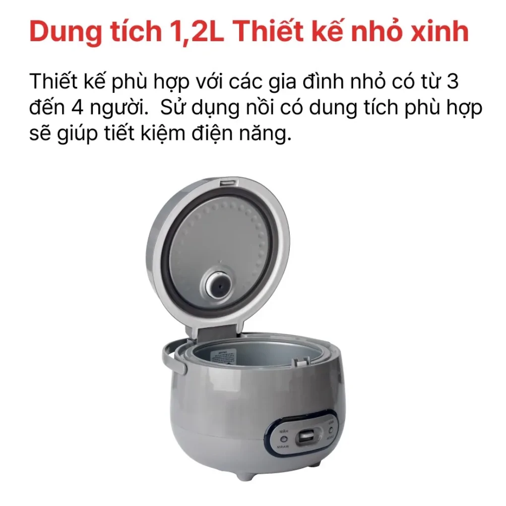 Nồi Cơm Nắp Gài Happy Cook HCJ-120G 1.2 Lít 2