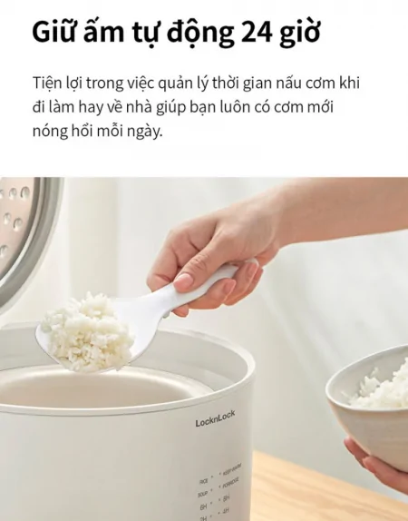 Nồi Cơm Điện Lock&lock Donggeurami Rice Cooker EJR334IVY 1.0 Lít 13