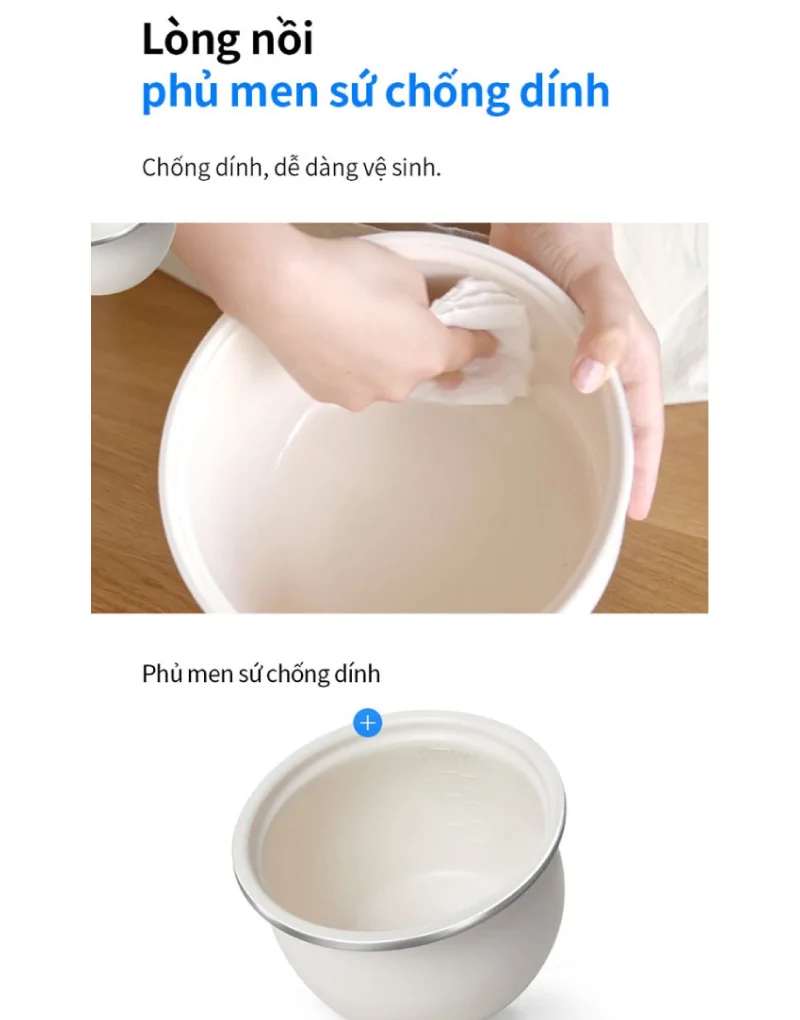 Nồi Cơm Điện Lock&lock Donggeurami Rice Cooker EJR334IVY 1.0 Lít 10