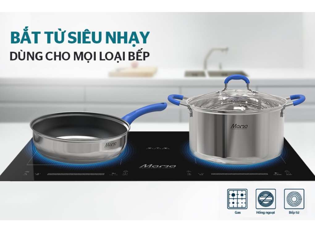 Bộ Nồi Chảo Inox 5 Đáy Sunhouse Mama SHG509 7