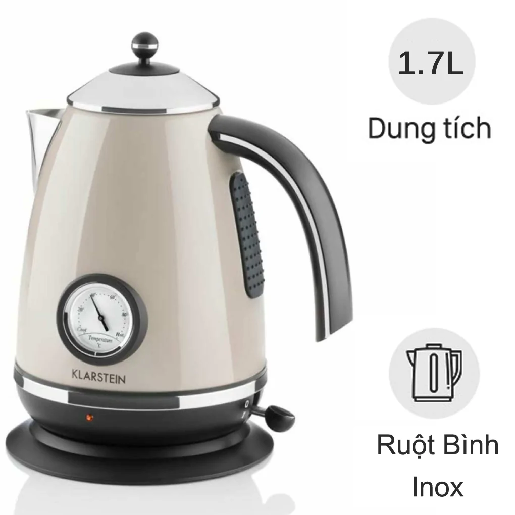 Ấm Đun Siêu Tốc Klarstein Aquavita Chalet