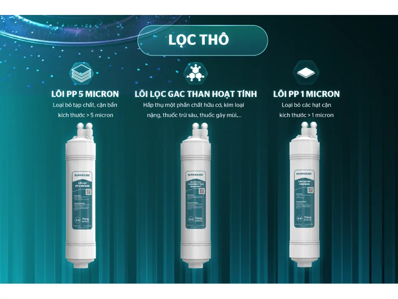 Máy Lọc Nước RO UltraPURE Nóng Lạnh 10 Lõi Sunhouse SHA76212KL 5