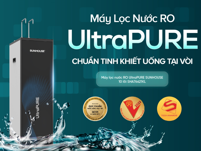 Máy Lọc Nước RO UltraPURE Nóng Lạnh 10 Lõi Sunhouse SHA76621KL 6