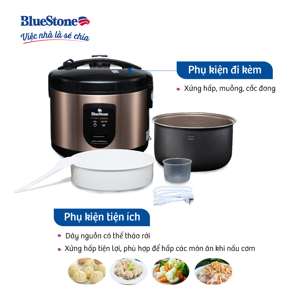 Nồi Cơm Điện Bluestone RCB-5519 1.8 Lít 4