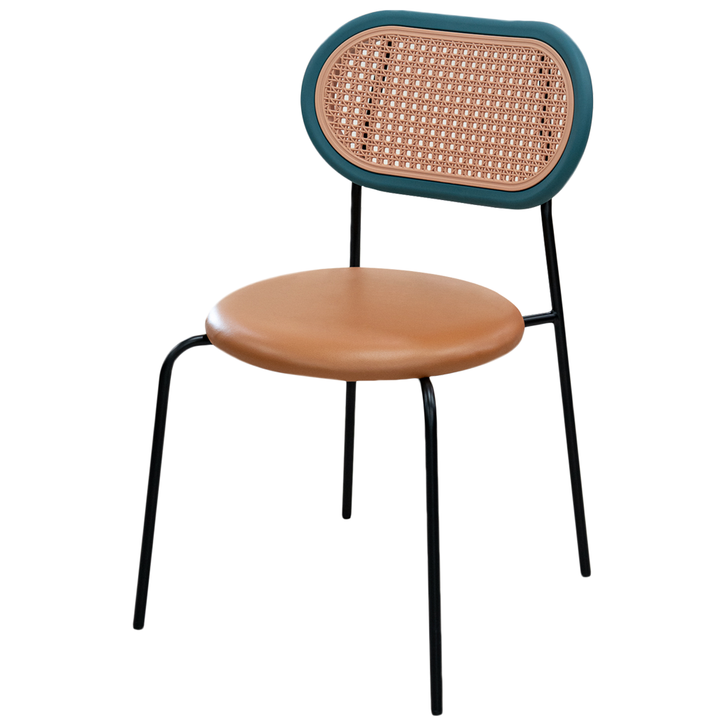 Ghế Nhựa Rattan SL-7026 Tròn Xanh 1