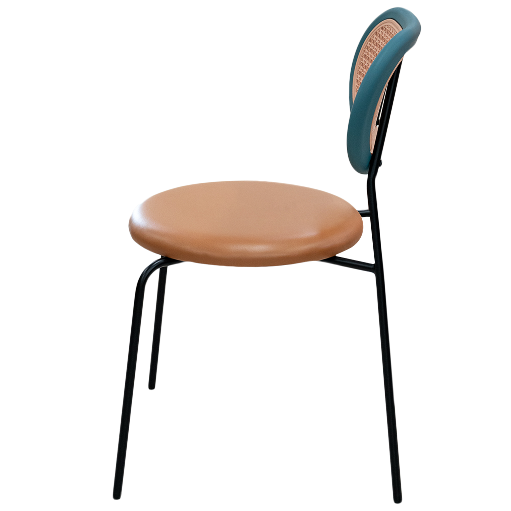 Ghế Nhựa Rattan SL-7026 Tròn Xanh 2