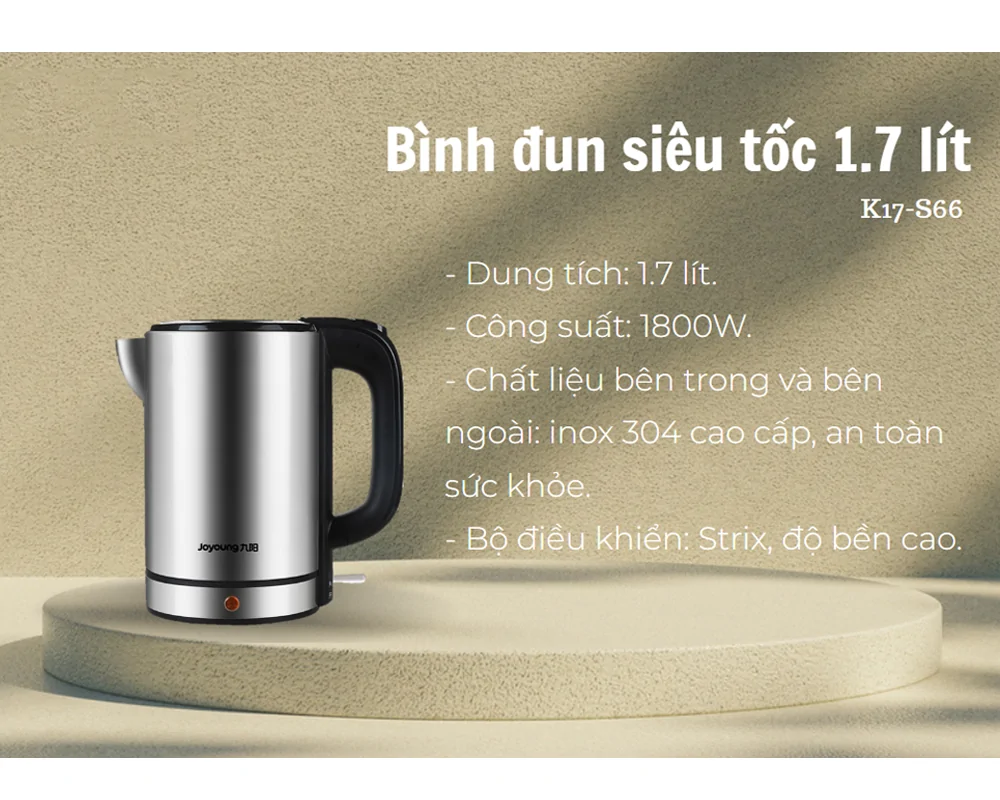 Bình Đun Nước 1.7 Lít Joyoung K17-S66 2