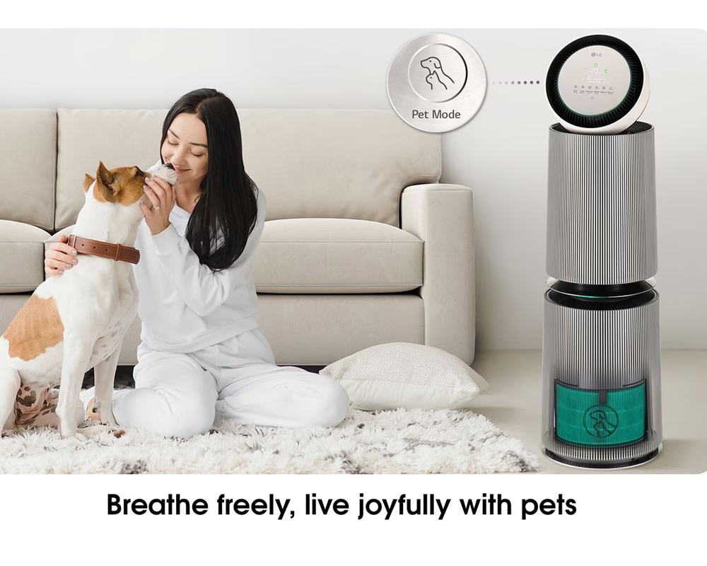 Máy Lọc Không Khí LG 360 Độ Alpha 2 Tầng Màu Vàng Be AS10GDBY0 11