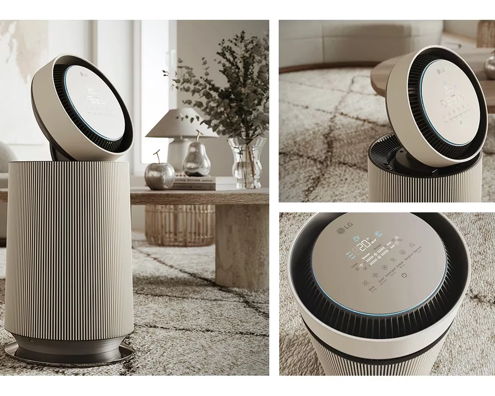 Máy Lọc Không Khí LG 360 Độ Alpha 1 Tầng Màu Vàng Be AS65GDBY0 21