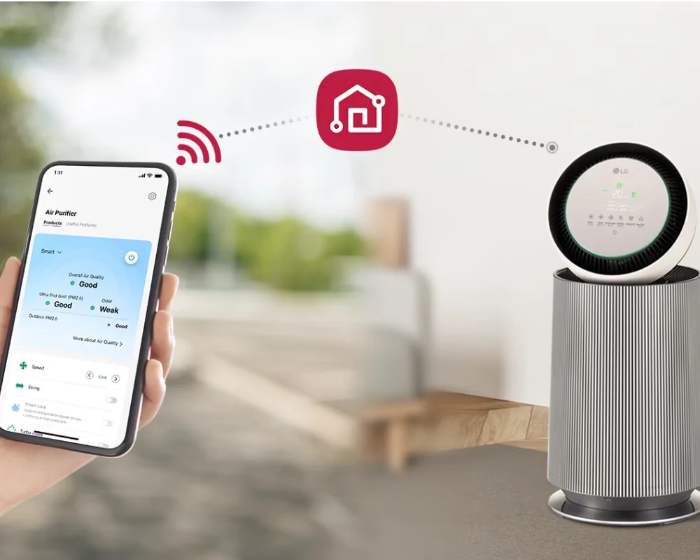 Máy Lọc Không Khí LG 360 Độ Alpha 1 Tầng Màu Vàng Be AS65GDBY0 22