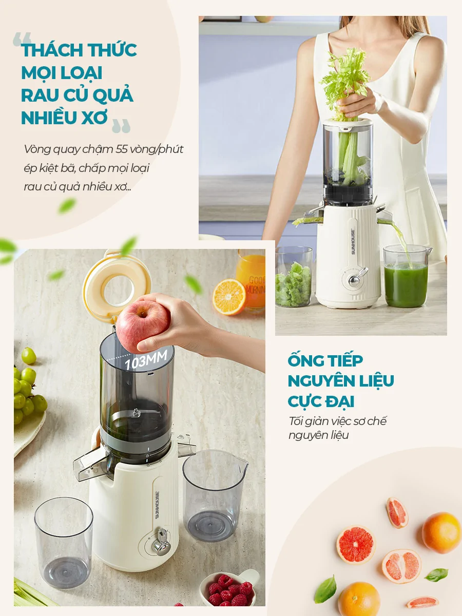 Máy Ép Chậm Sunhouse SHD5516 9