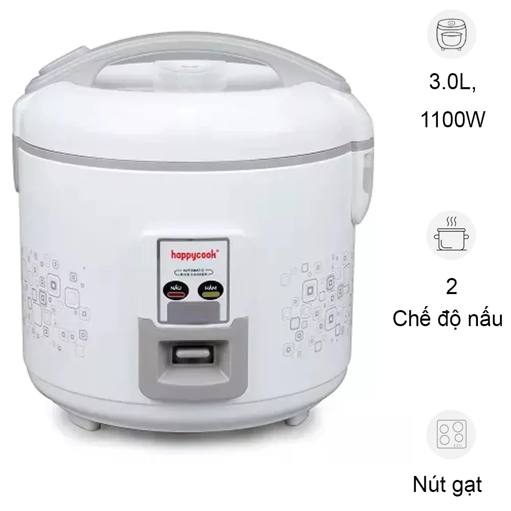 Nồi Cơm Điện Happy Cook HCJ-300W 3.0 Lít