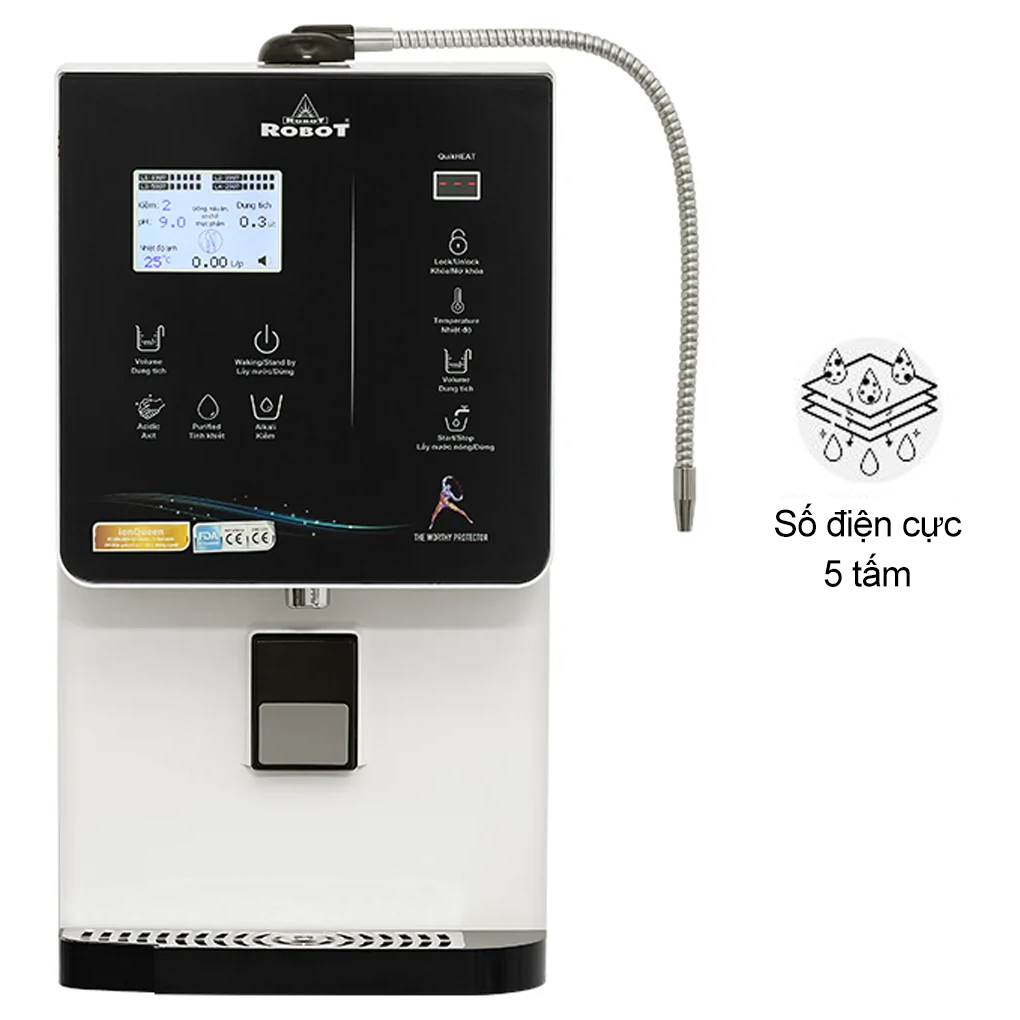 M&aacute;y Lọc Nước Điện Giải N&oacute;ng Th&ocirc;ng Minh - Lạnh IonQueen 115C