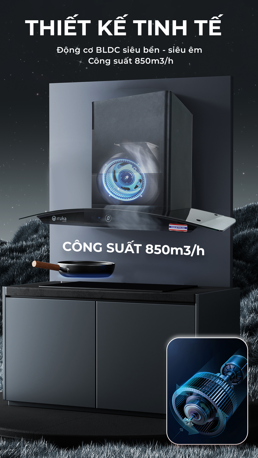 Máy Hút Mùi Iruka I-410 - Thái Lan 8