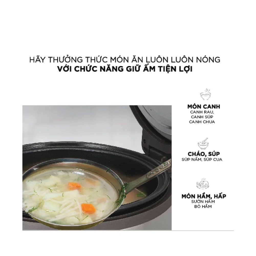 Nồi Cơm Điện Cuckoo CR-3555 Màu Đen 6.3 Lít 12