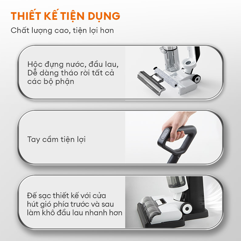 Máy Hút Bụi Lau Nhà Gaabor VCF8T-WH01A 13