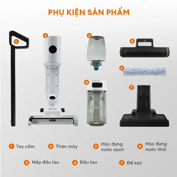 Máy Hút Bụi Lau Nhà Gaabor VCF8T-WH01A