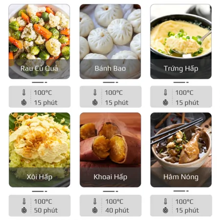 Nồi Chiên Hơi Nước Có Chức Năng Hấp Olivo SF15 8