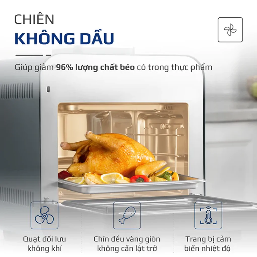 Nồi Chiên Hơi Nước Có Chức Năng Hấp Olivo SF15 9