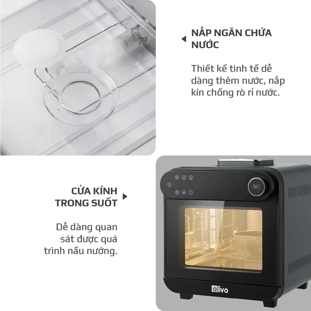 Nồi Chiên Hơi Nước Có Chức Năng Hấp Olivo SF15 20