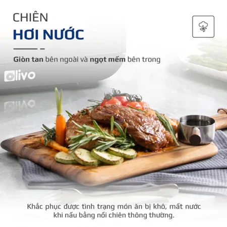 Nồi Chiên Hơi Nước Có Chức Năng Hấp Olivo SF15 4