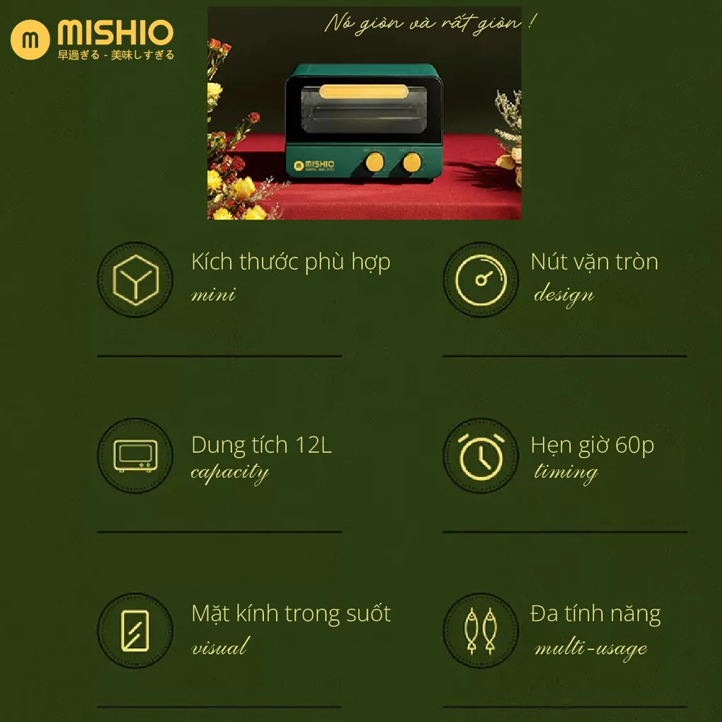 Lò Nướng Điện Mishio MK342 16