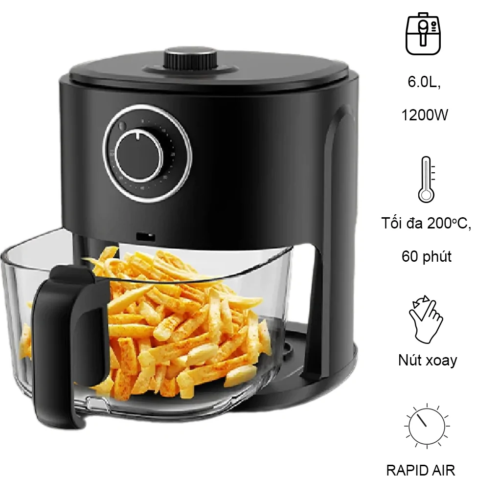 Nồi Chiên Không Dầu Mishio MK349