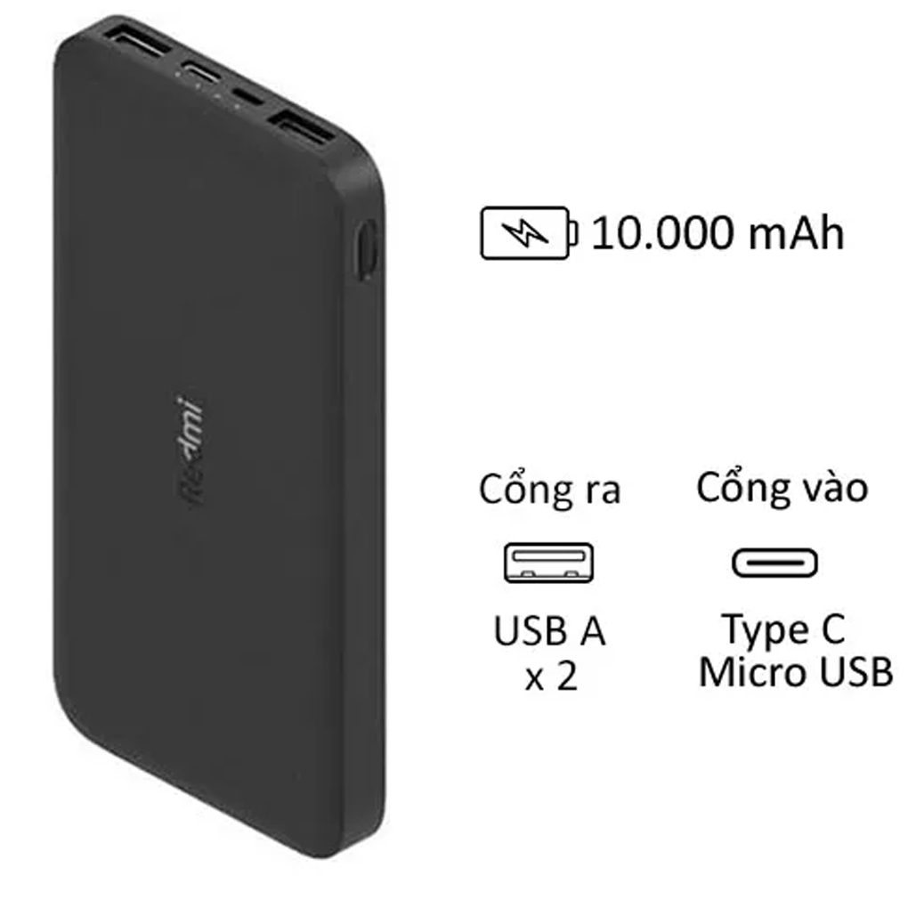 Pin Sạc Dự Phòng Xiaomi Redmi VXN4305GL 10.000mAh 3