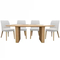 Bộ Bàn Ăn Marta P320 Gỗ + Ghế Ăn Rosy 1816F Beige