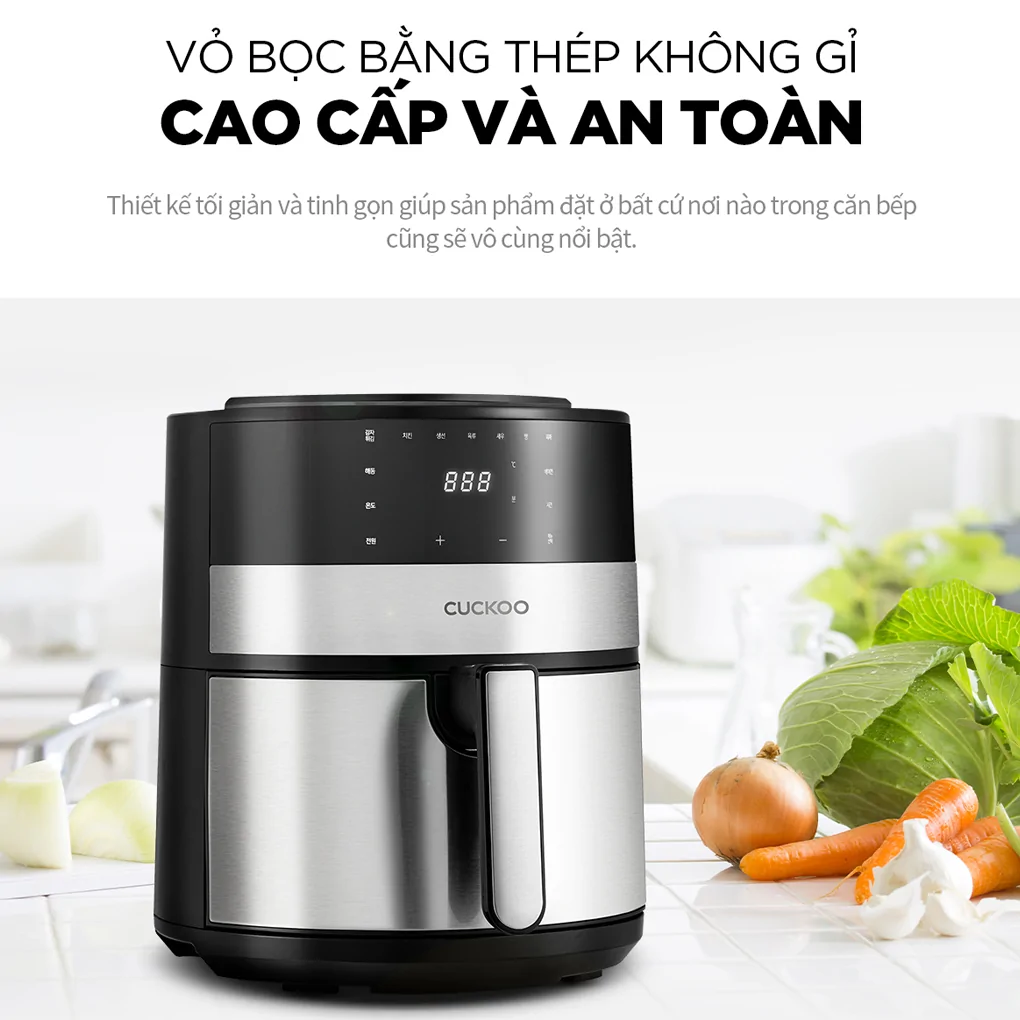 Nồi Chiên Không Dầu Cuckoo CAF-F0410T/BKVNCV Màu Đen 4