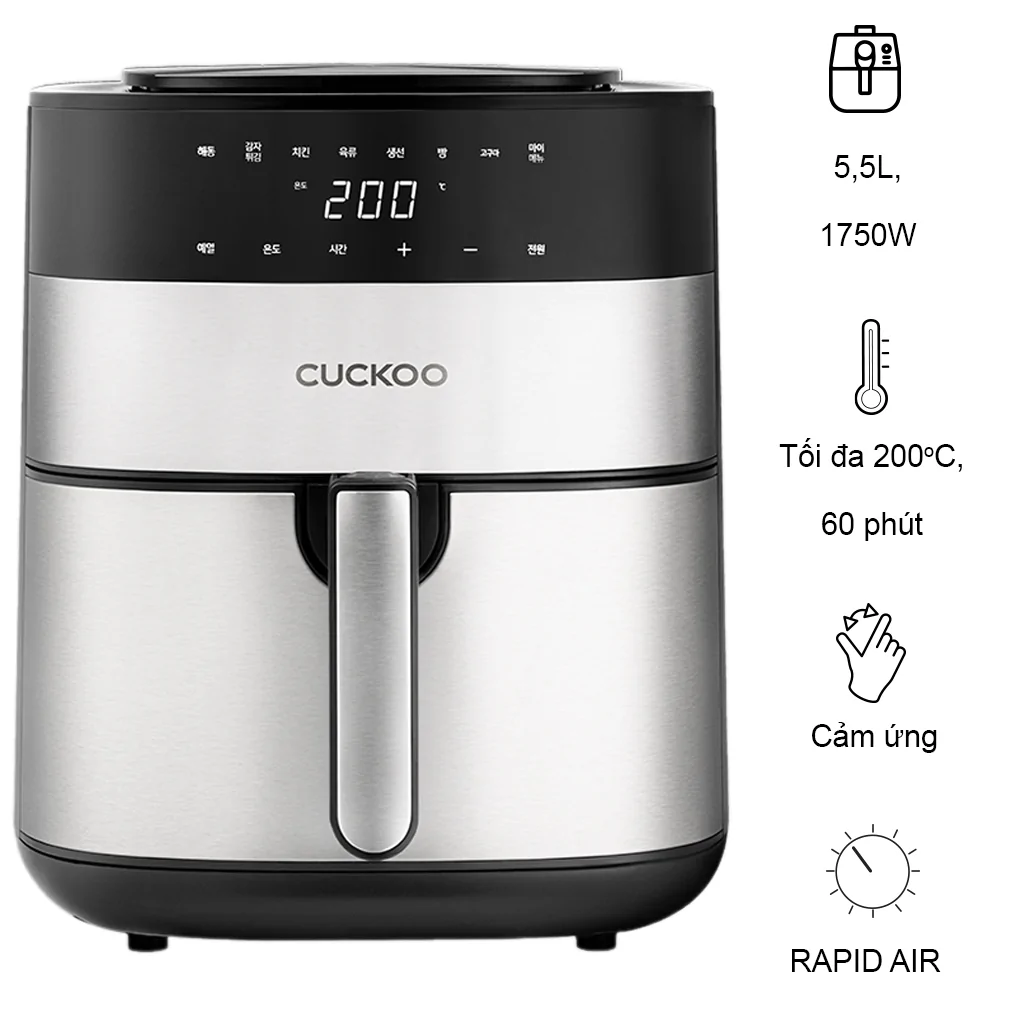 Nồi Chiên Không Dầu Cuckoo CAF-G0510T/BKVNCV Màu Đen