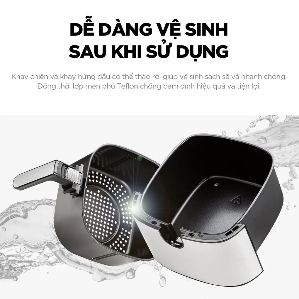 Nồi Chiên Không Dầu Cuckoo CAF-G0510T/BKVNCV Màu Đen 3