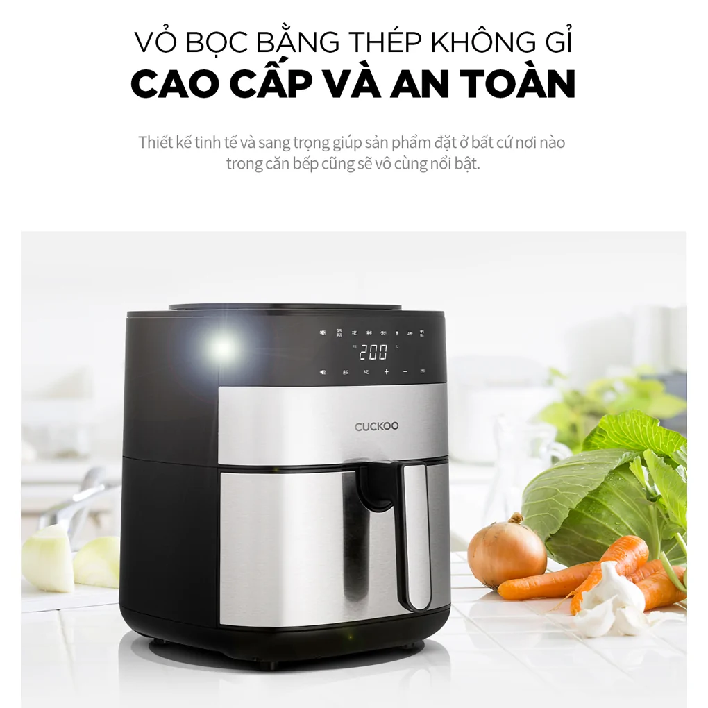 Nồi Chiên Không Dầu Cuckoo CAF-G0510T/BKVNCV Màu Đen 5